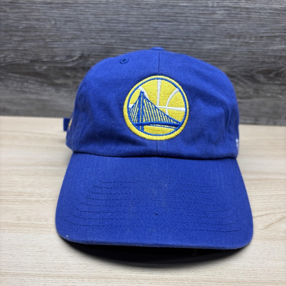 Golden State Warriors Hat Cap Strap Back One Size Blue NBA Basketball Trophy